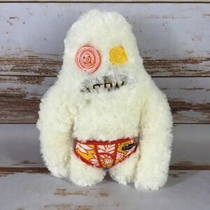 Zuru Fuggler Sasquoosh Yeti Plush Funny Ugly Monster White Budgie Underwear